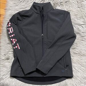 Ariat Charcoal Softshell Jacket with Red Accents